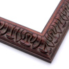 This decorative, reverse scoop frame features a simple relief design in bronze foil.  Distressing on the valleys of the relief create an antique effect.

1.875 " width: ideal for medium size images.  A classical photograph, painting or print would be beautifully enhanced within this high style frame.