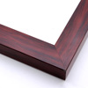 This heavy frame features simple, straight edges and a rich mahogany finish with wood grain details. 

Protruding 1.25 "es, a distinct division is achieved between art and wall. The deep rabbet also provides shadow box properties.

1.5 " width: ideal for medium size images.  The simple, classic nature of this frame, and it