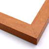This heavy frame features simple, straight edges and a pecan-wood finish with wood grain details. 

Protruding 1.25 "es, a distinct division is achieved between art and wall. The deep rabbet also provides shadow box properties.

1.5 " width: ideal for medium size images.  The simple, classic nature of this frame, and it